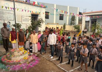 “काळेवस्ती येथे अंगणवाडी.व जि.परिषद शाळेत प्रजासत्ताक दिन उत्साहात साजरा”.