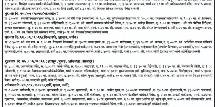 दापोली : देव निघाले भक्तांच्या भेटीला; कळंबटमध्ये श्री देव धावजी शिमगोत्सवी पालखीचे वेळापत्रक जाहीर