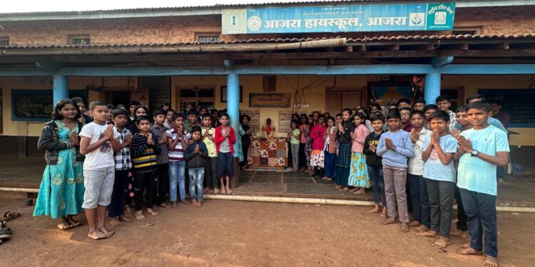 आजरा हायस्कूलमध्ये छत्रपती शिवाजी महाराज जयंती उत्साहात साजरी