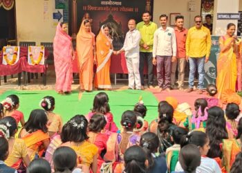 ताडबोरगाव जिल्हा परिषद शाळेत शिवजयंती उत्साहात साजरी