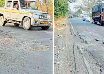 तासगाव-मिरज रस्त्यावर खड्ड्यांचे साम्राज्य; वाहनधारकांचा प्रवास जीव मुठीत धरून; सार्वजनिक बांधकाम विभागाचे अक्षम्य  दुर्लक्ष 