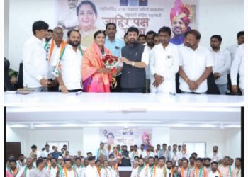 आ. संजय बनसोडे यांच्या नेतृत्वाखाली सौ. सुरेखा भांगे यांचा राष्ट्रवादी काँग्रेसमध्ये प्रवेश