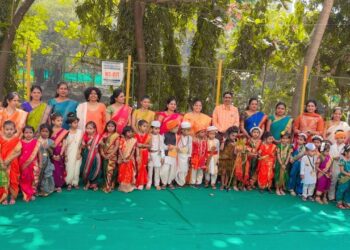 घणसोलीतील रुपश्री विद्यालयात मराठी दिनाचा जल्लोष