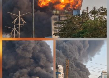 अंबरनाथ: ‘श्री गणेश केमिकल’ कंपनीला लागलेली भीषण आग अखेर विझली; सायंकाळी ५:३० वाजता लागली होती आग