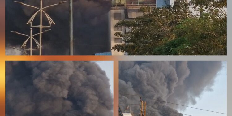 अंबरनाथ: ‘श्री गणेश केमिकल’ कंपनीला लागलेली भीषण आग अखेर विझली; सायंकाळी ५:३० वाजता लागली होती आग