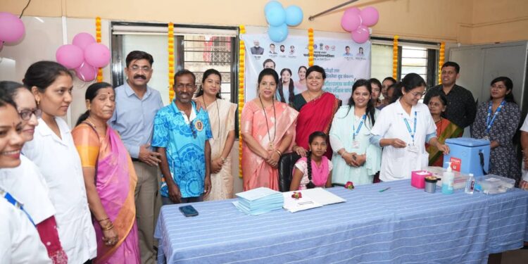 पनवेल महानगरपालिके तर्फे एचपीव्ही लसीकरण मोहिमेचा शुभारंभ….