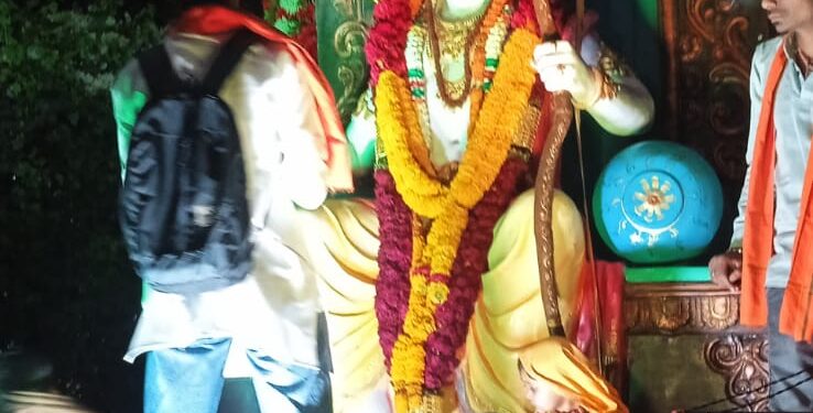 दर्यापूरमध्ये राम नवमी निमित्त भव्य शोभायात्रा; ढोल-ताशे, चित्ररथांचे आकर्षण