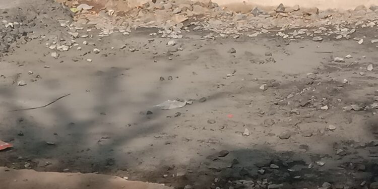 घोराड येथे सिमेंट रस्त्याच्या निकृष्ट कामावर प्रश्नचिन्ह; चौकशीची मागणी