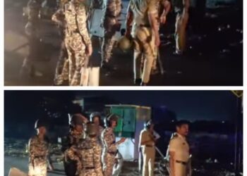 उदगीरमध्ये दोन गटात तुफान दगडफेक; पोलिसांच्या जीपचे नुकसान, ५० जणांवर गुन्हा