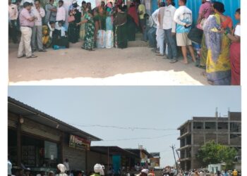 कुंडलवाडी शहरात घरगुती गॅसचा तुटवडा; नागरिकांच्या लांबच लांब रांगा