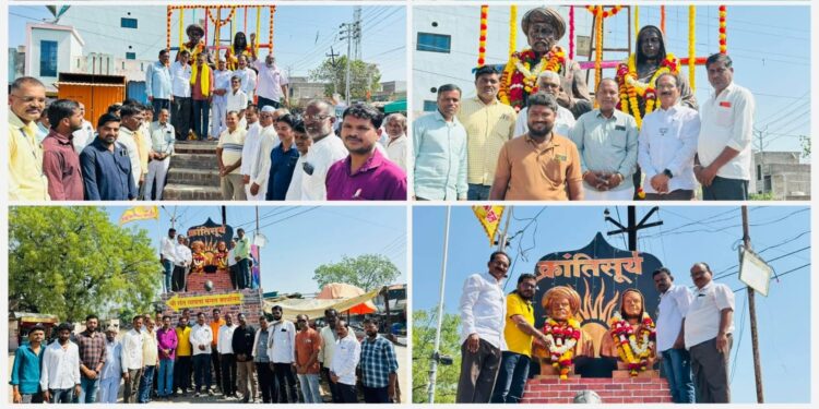 ताडपिंपळगाव व देवगाव रंगारी येथे महात्मा ज्योतिबा फुले जयंती उत्साहात साजरी
