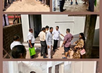 कणकवलीत बुद्धविहार परिसरातील प्रसाधनगृह पूर्ण; नगराध्यक्ष संदेश पारकर यांची पाहणी