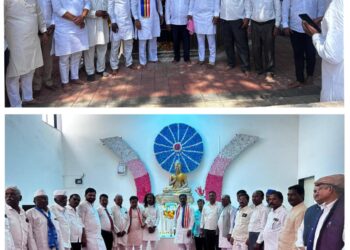 आ. संग्राम थोपटे यांचे डॉ. बाबासाहेब आंबेडकरांना अभिवादन