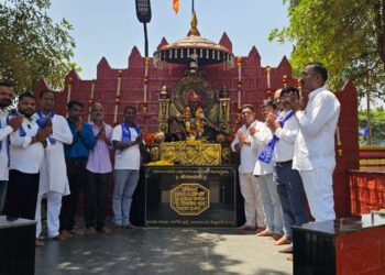 गागोदे खुर्द येथे आंबेडकर जयंती उत्साहात; भव्य स्मारक उभारण्याची घोषणा