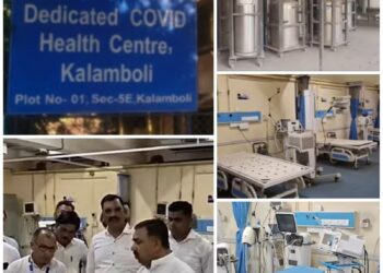 कळंबोली कोविड रुग्णालयातील कोट्यवधींचे साहित्य धूळखात; विरोधी पक्षनेते अरविंद म्हात्रे यांचा पाहणी दौरा