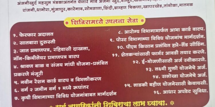 लोणार येथे ‘महाजस्व समाधान शिबिरा’त एका छताखाली विविध शासकीय सेवांचा लाभ