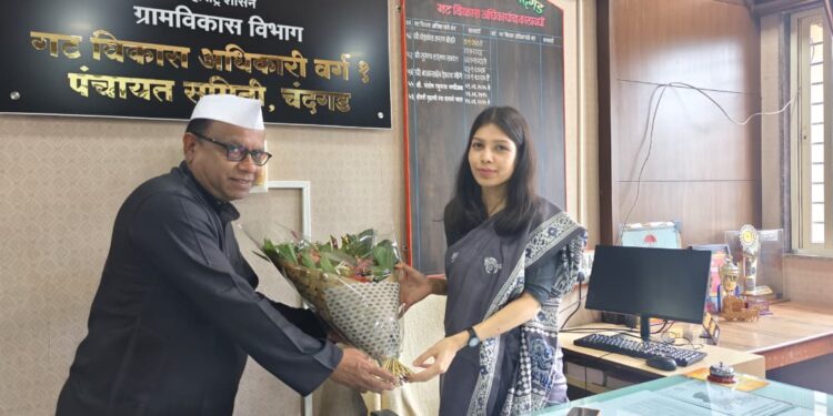 “नूतन CEO डॉ. जास्मिन यांचा चंदगड दौरा; आमदार राजेश पाटील यांनी मांडल्या तालुक्याच्या समस्या”