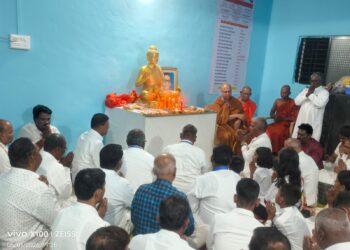 चांभुर्डी येथे भगवान गौतम बुद्ध यांच्या मूर्तीची स्थापना