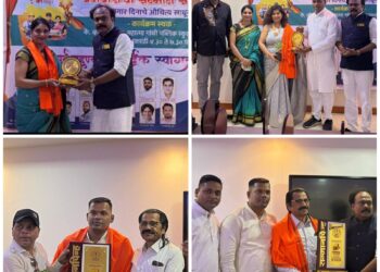 पनवेल येथे कामगार दिनानानिमित्त पत्रकार मित्र असोसिएशनतर्फे श्रमविरांचा सन्मान सोहळा संपन्न