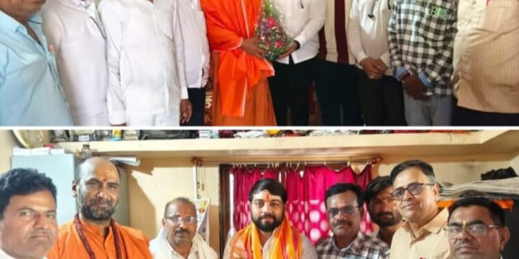 स्वामी शिवेंद्र चैतन्य महाराज यांचा सत्कार; अजिंक्य भैयांनी साधला संवाद
