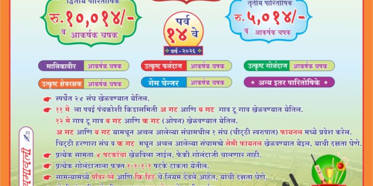 ११ ते १२ मे दरम्यान रंगणार थरार; २४ संघांच्या सहभागाने लोणवडी मैदान होणार क्रीडामहोत्सवाचे केंद्र