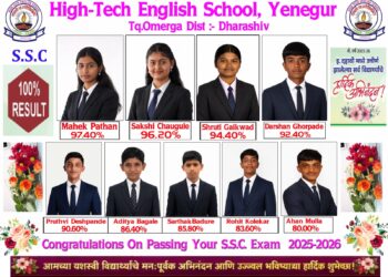 हायटेक इंग्लिश स्कूल येणेगूरचा एस.एस.सी. परीक्षेत १०० टक्के निकाल