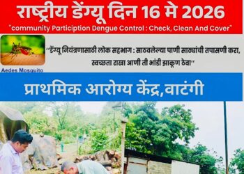 “माझे गाव, डेंग्यूमुक्त गाव!” — प्राथमिक आरोग्य केंद्र वाटंगीचा अभिनव उपक्रम