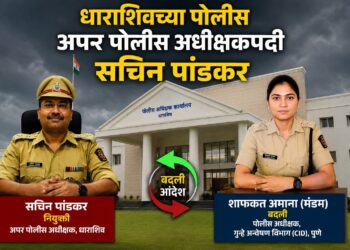 धाराशिवच्या अपर पोलीस अधीक्षकपदी सचिन पांडकर यांची नियुक्ती