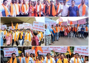पेट्रोल-डिझेल दरवाढीविरोधात कणकवलीत शिवसेनेचे जोरदार आंदोलन