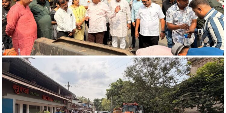 कळंबोलीत पूरस्थिती टाळण्यासाठी महापौरांकडून नालेसफाईची प्रत्यक्ष पाहणी; कामांना गती देण्याचे आदेश*