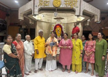 जागतिक परिषदेत भारताचे प्रतिनिधित्व करणाऱ्या डॉ. योगिता महाजन तळेकर यांचा साईबाबा जन्मस्थान मंदिरात गौरव