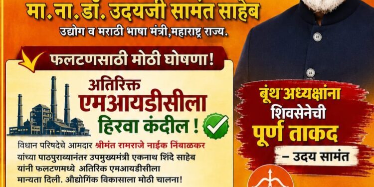 फलटणसाठी मोठी घोषणा अतिरिक्त एमआयडीसीला हिरवा कंदील; बूथ अध्यक्षांना शिवसेनेची पूर्ण ताकद – उदय सामंत