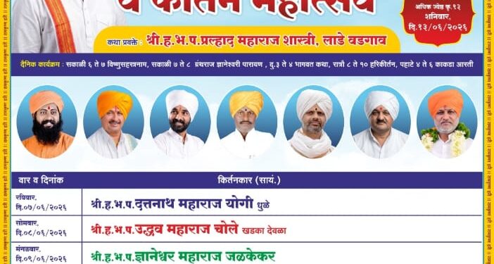 कन्हेरवाडीत भव्य भागवत कथा व कीर्तन महोत्सवाचे आयोजन