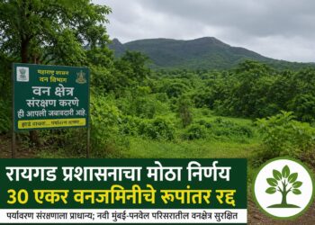 रायगड प्रशासनाचा मोठा निर्णय; नवी मुंबई-पनवेल परिसरातील ३० एकर वनजमिनीचे रूपांतर रद्द