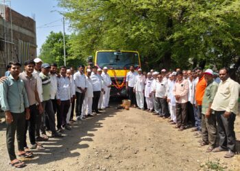 घोलप वस्ती ते पोलीस पाटील वस्ती रस्ता मजबुतीकरण कामाचे भूमिपूजन उत्साहात