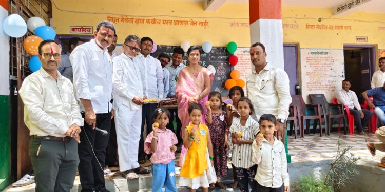दुधनी जि.प. प्राथमिक मराठी केंद्र शाळेत शैक्षणिक प्रवेशोत्सव उत्साहात संपन्न