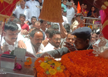 गोविंदपूर येथे श्री संत गजानन महाराज पालखीचे जल्लोषात स्वागत; हजारो भाविकांच्या उपस्थितीत भक्तिमय वातावरण