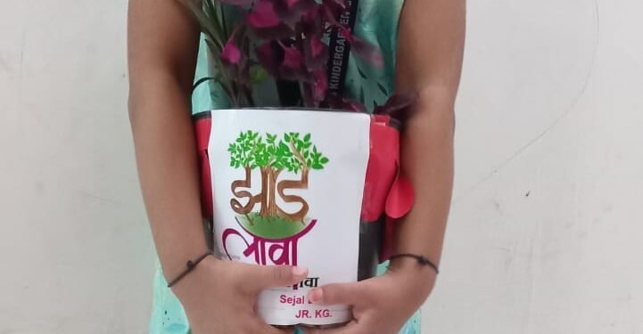 ‘एक बाल विद्यार्थी, एक वृक्ष संकल्प’; अमरावतीच्या ‘वंडर किड्स’च्या सेजल बन्नोरचा पर्यावरण संवर्धनाचा संदेश!