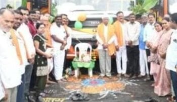 आमदार भीमराव केराम यांच्या हस्ते माहूरगड येथे पाच ‘जिजाऊ’ बसचे लोकार्पण