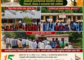 सुरेगाव गंगा येथे स्वातंत्र्य दिन उत्साहात साजरा