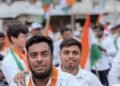 माढेली येथे स्वातंत्र्यदिनानिमित्त अमृत महोत्सवी भव्य तिरंगा बाइक रॅली उत्साहात