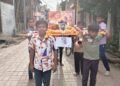रिसोड शहरात अनेक मोठ्या कावड काढण्यात आला.