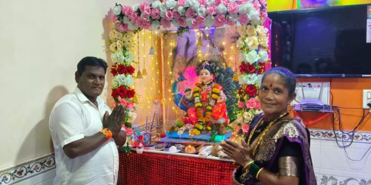 श्री अशोक पाटील (आवरे- उरण)यांच्या घरी मंगला गौर उत्सव संपन्न..!