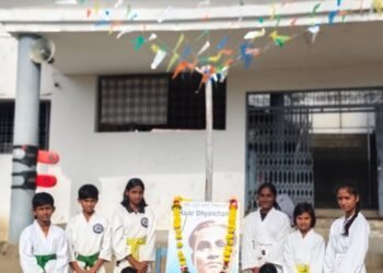 भोकर येथे टार्गेट स्पोर्ट्स अकॅडमीतर्फे राष्ट्रीय क्रीडा दिन उत्साहात साजरा; विविध खेळांचे आयोजन