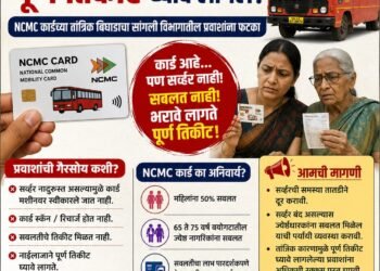 सर्व्हर नादुरुस्त; NCMC कार्ड असूनही महिला, ज्येष्ठांना पूर्ण तिकीट!