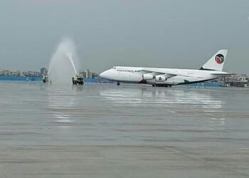 नवी मुंबई विमानतळावर ‘अँटोनोव्ह एएन-१२४ रुस्लान’चे आगमन