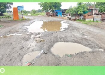किनवट रोड वरील खड्डे देत आहेत अपघातास निमंत्रण