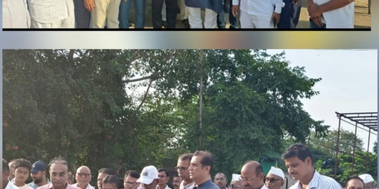 शहादा बाजार समितीत विविध विकासकामांची पाहणी व भूमिपूजन