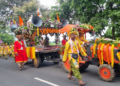 माळाकोलीत जगद्गुरु नरेंद्राचार्य महाराजांच्या पालखीचे भक्तिमय स्वागत