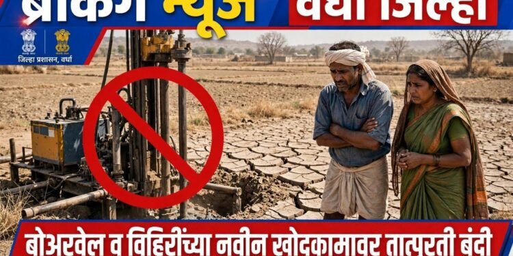 जिल्ह्यात बोअरवेल व विहिरींच्या नवीन खोदकामावर तात्पुरती बंदी